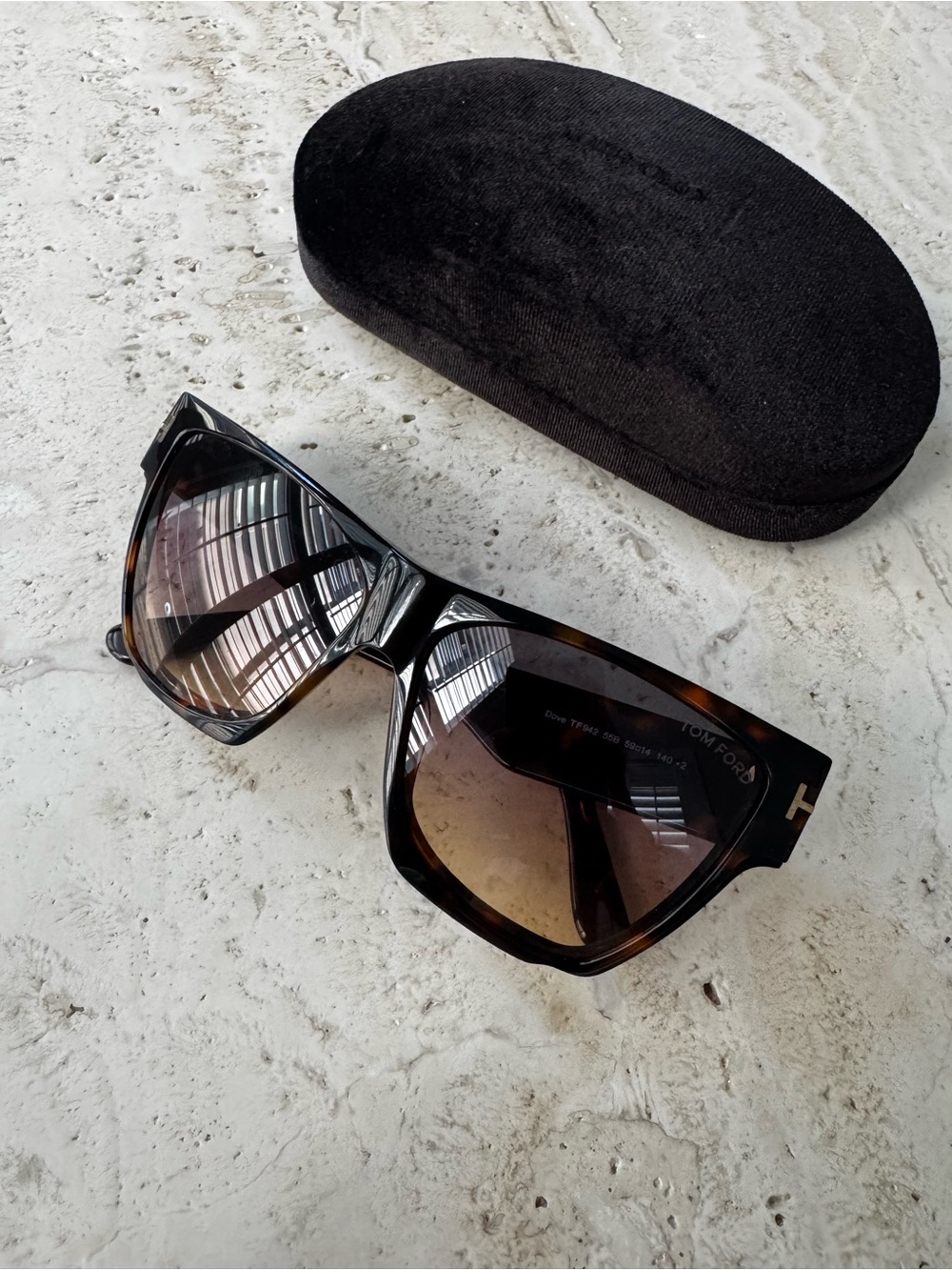 Tom Ford Tortoiseshell Frame with Brown Gradient Lenses Sunglasses